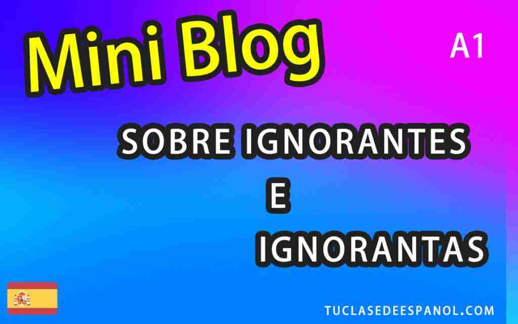 Sobre iginorantes